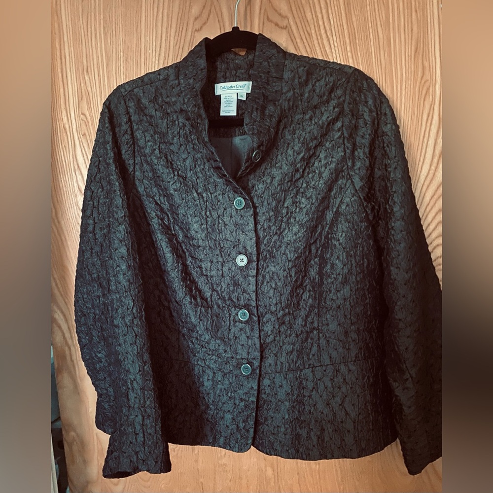 Coldwater Creek Dark Textured olive green Jacket in size XL